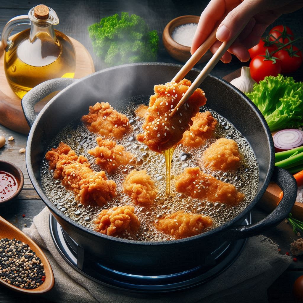 Karaage frying