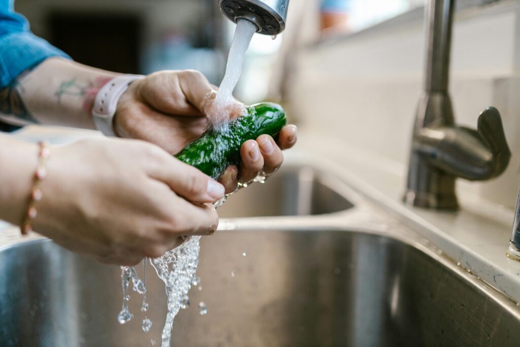 cook with flavor and safety - wash your vegetables