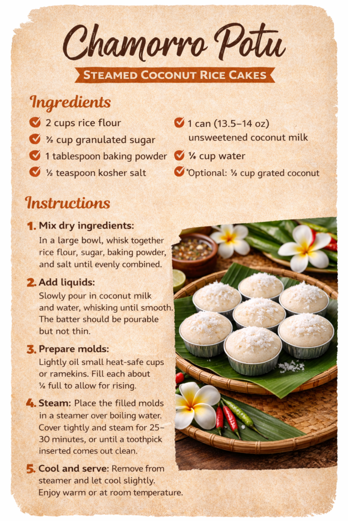 Chamorro potu recipe card