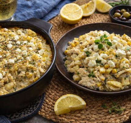 mediterranean chicken casserole from the pantry feta herb baked pasta